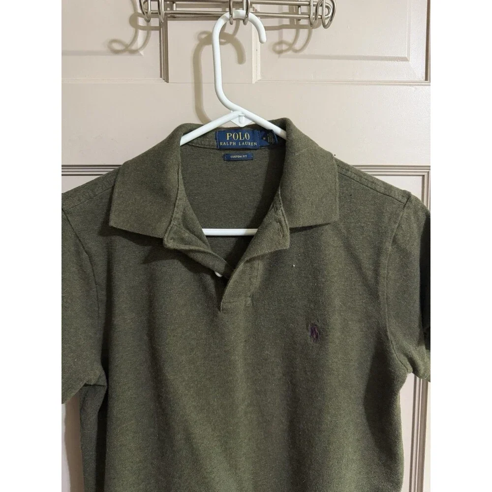 Men’s Polo Ralph Lauren Custom Fit Polo Green Size Medium
